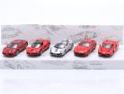 5-Auto impostato Ferrari rosso / argento 1:64 Bburago