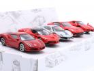 5 voitures ensemble Ferrari rouge / argent 1:64 Bburago