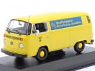 Volkswagen VW T2 バス ドイツ人 連邦郵便局 建設年 1972 黄色 1:43 Minichamps