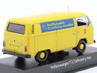 Volkswagen VW T2 autobus Tedesco Ufficio postale federale Anno di costruzione 1972 giallo 1:43 Minichamps