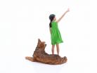 Diorama figura Series #703 criança com Cachorro 1:18 American Diorama