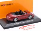 Porsche 911 (997) Carrera S Cabriolet 2005 rood metalen 1:43 Minichamps