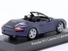 Porsche 911 (997) Carrera S Cabriolet 2005 azul escuro metálico 1:43 Minichamps