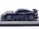 Porsche 718 (982) Cayman GT4 RS 2021 gentian blue metallic / blueness rims 1:43 Minichamps