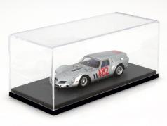 BBR høj akryl udstillingsvindue med grå jorden for modelbiler i skala 1:43