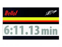 Stefan Bellof 贴纸 唱片圈 6:11.13 min 银 120 x 25 mm