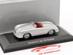 Porsche 356 Roadster prata metálico 1:43 Minichamps
