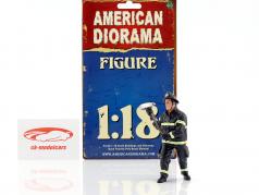 bombero figura III Holding Axe 1:18 americano Diorama