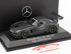 Mercedes-Benz SLS AMG GT3 45e verjaardag donker grijs metalen 1:43 Minichamps