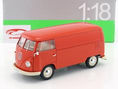 Volkswagen VW T1 Bus van ano de construção 1963 vermelho 1:18 Welly
