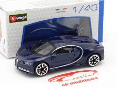 Bugatti Chiron bleu foncé 1:43 Bburago