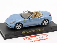 Ferrari California jaar 2008 lichtblauw metalen 1:43 Altaya