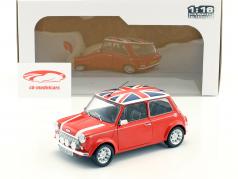 Mini Cooper 1.3i Sport Pack year 1997 red with Union Jack 1:18 Solido