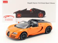布加迪威龙 16.4 Grand Sport Vitesse 敞篷车 橙/黑色1:18 Rastar