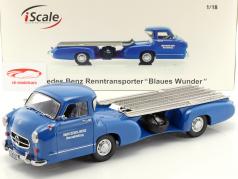Mercedes-Benz Renntransporter "il blu miracolo" anno 1955 blu 1:18 iScale