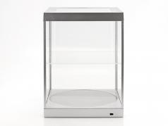 unique vitrine et rotatif table pour modelcars en échelle 1:18 argent Triple9