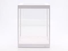 single vitrine en draaiend tafel voor modelauto&#39;s in schaal 1:18 wit Triple9
