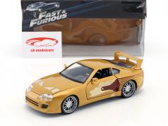 Slap Jack's Toyota Supra year 1995 Movie 2 Fast 2 Furious (2003) gold 1:24 Jada Toys