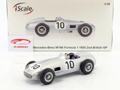 J.M. Fangio Mercedes-Benz W196 #10 2nd britisk GP verdensmester formel 1 1955 1:18 iScale