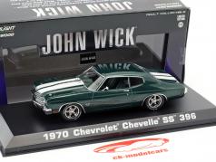 Chevrolet Chevelle SS 396 ano de construção 1970 filme John Wick 2 (2017) verde metálico 1:43 Greenlight