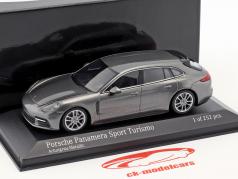 Porsche Panamera 4S Diesel Sport Turismo ano de construção 2017 ágata cinza metálico 1:43 Minichamps