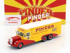 Bernard 28 電気 トラック Pinder サーカス 築 1951 黄色 / 赤 1:43 Direkt Collections