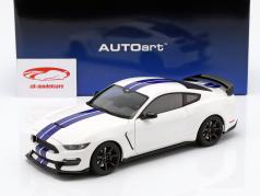 Ford Mustang Shelby GT350R year 2017 oxford white / blue 1:18 AUTOart