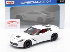 Corvette Stingray Z51 Year 2014 white 1:18 Maisto