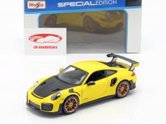 Porsche 911 (991 II) GT2 RS ano de construção 2018 amarelo / preto 1:24 Maisto