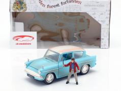 Ford Anglia 築 1959 とともに Harry Potter フィギュア ライトブルー 1:24 Jada Toys