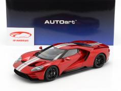 Ford GT year 2017 liquid red / silver 1:18 AUTOart