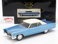 Cadillac DeVille Convertible com Topo suave 1967 Azul claro metálico 1:18 KK-Scale