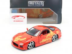 Orange Julius' Mazda RX-7 1995 フィルム 2 Fast 2 Furious (2003) 1:24 Jada Toys