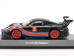 Porsche 911 (991 II) GT2 RS Clubsport #2 sort / rød / blå 1:43 Spark