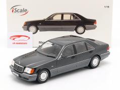 Mercedes-Benz S500 (W140) año de construcción 1994-98 gris oscuro metálico / gris 1:18 iScale