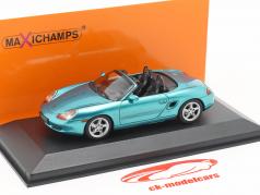 Porsche Boxster S cabriolet année de construction 1999 turquoise métallique 1:43 Minichamps
