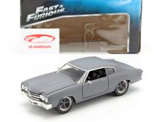 Dom's Chevrolet Chevelle SS Fast and Furious måtte grå 1:24 Jada Toys
