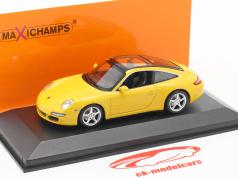 Porsche 911 (997) Targa 築 2006 黄色 1:43 Minichamps