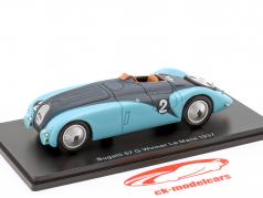 Bugatti 57G #2 winnaar 24h LeMans 1937 Wimille, Benoist 1:43 Spark