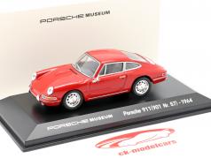 Porsche 911 (901 Nr. 57) Год постройки 1964 красный 1:43 Welly