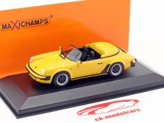 Porsche 911 Speedster Byggeår 1988 gul 1:43 Minichamps