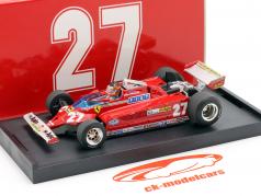Gilles Villeneuve Ferrari 126CK #27 义大利文 GP 式 1 1981 1:43 Brumm