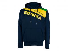 Ayrton Senna Толстовка с капюшоном Racing II темно-синий / желтый / зеленый
