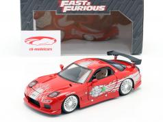 Dom's Mazda RX-7 Fast and Furious rød 1:24 Jada Toys