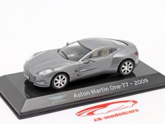 Aston Martin One-77 Ano de construção 2009 cinza prateado metálico 1:43 Altaya