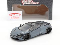 Shaw's McLaren 720S フィルム Fast & Furious Hobbs & Shaw (2019) グレー メタリック 1:24 Jada Toys