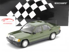 Mercedes-Benz 190E (W201) Año de construcción 1982 verde metálico 1:18 Minichamps