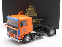 Volvo F12 un camion Deutrans Année de construction 1977 Orange / bleu 1:18 Road Kings