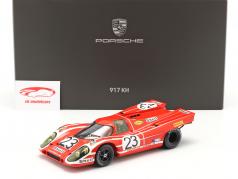 Porsche 917K #23 ganador 24h LeMans 1970 Attwood, Herrmann Con Escaparate 1:18 Spark