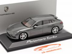 Porsche Panamera Turbo grijs metalen 1:43 Minichamps
